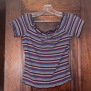 Ambiance Off The Shoulder Multicolor Top